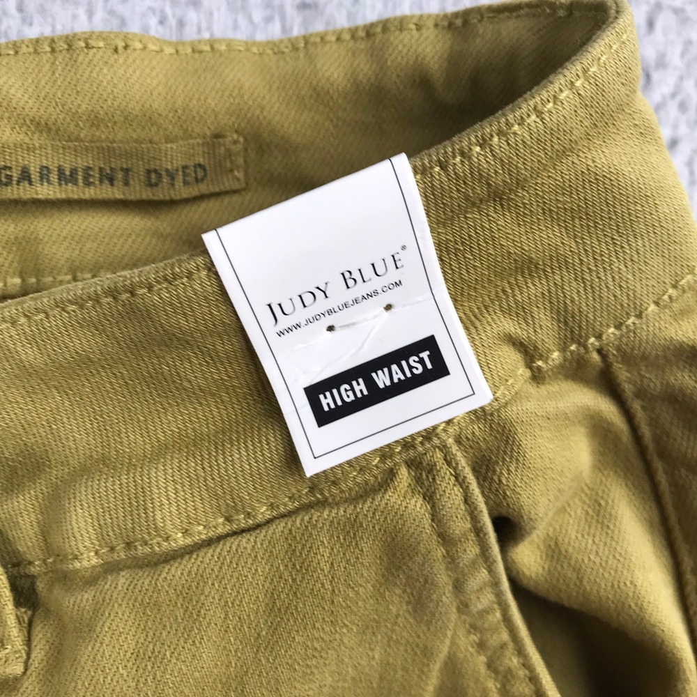 Judy Blue Cargo Pants Womens 16W Garment Dyed Matcha Green High Waist Jeans NEW - Picture 4 of 15